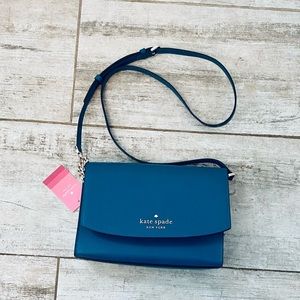 Kate Spade DARK PEACO carson convertible crossbody saffiano leather